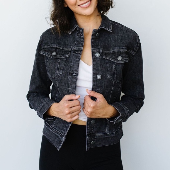 Judy Blue Black Magic Denim Jean Jacket - Picture 4 of 11